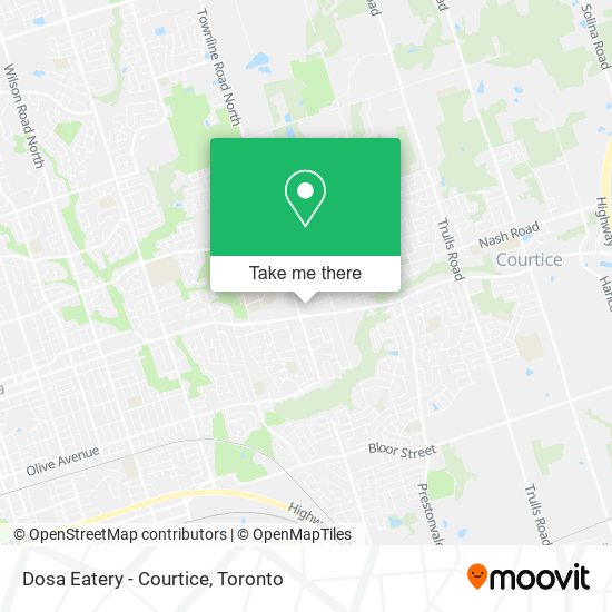 Dosa Eatery - Courtice map