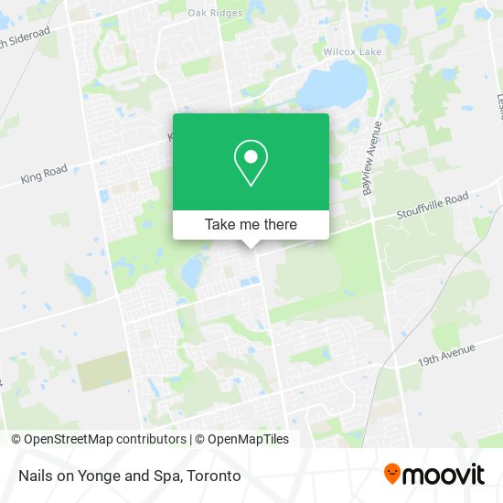 Nails on Yonge and Spa map