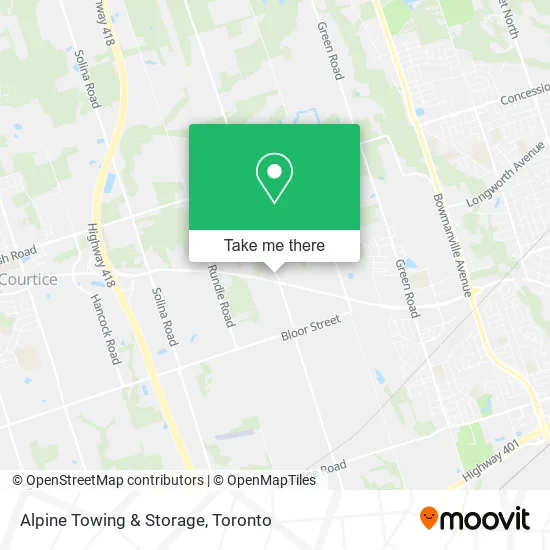 Alpine Towing & Storage map