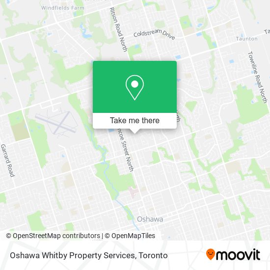 Oshawa Whitby Property Services map
