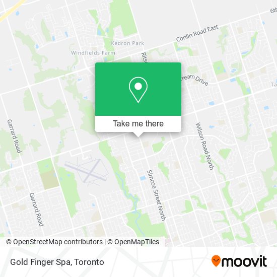 Gold Finger Spa map