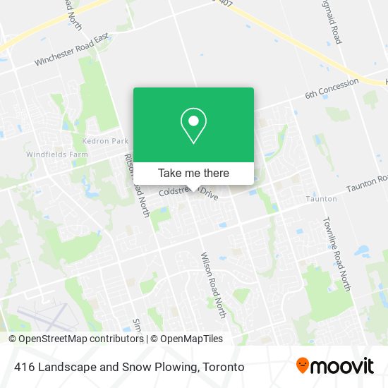 416 Landscape and Snow Plowing map