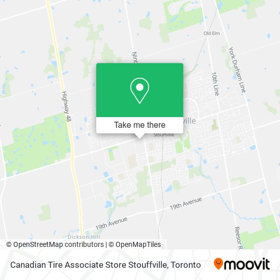 Canadian Tire Associate Store Stouffville map