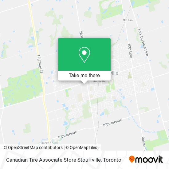 Canadian Tire Associate Store Stouffville map
