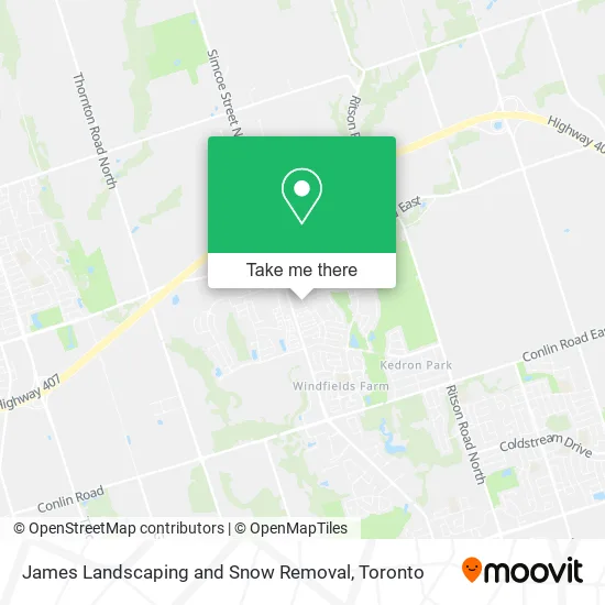 James Landscaping and Snow Removal map