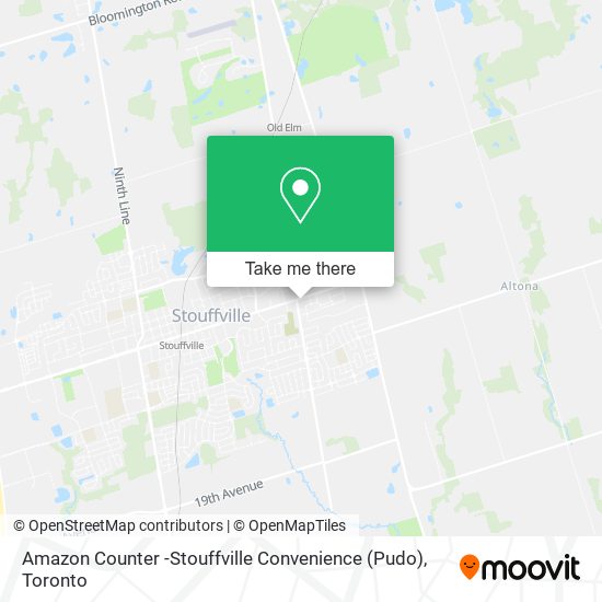 Amazon Counter -Stouffville Convenience (Pudo) map