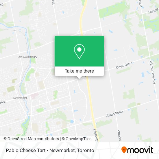 Pablo Cheese Tart - Newmarket map