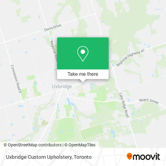 Uxbridge Custom Upholstery map