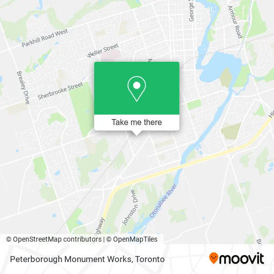 Peterborough Monument Works map