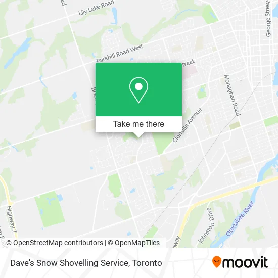 Dave's Snow Shovelling Service map