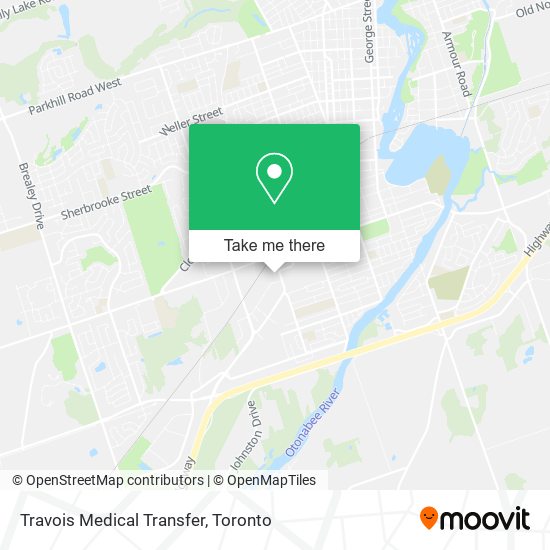 Travois Medical Transfer map