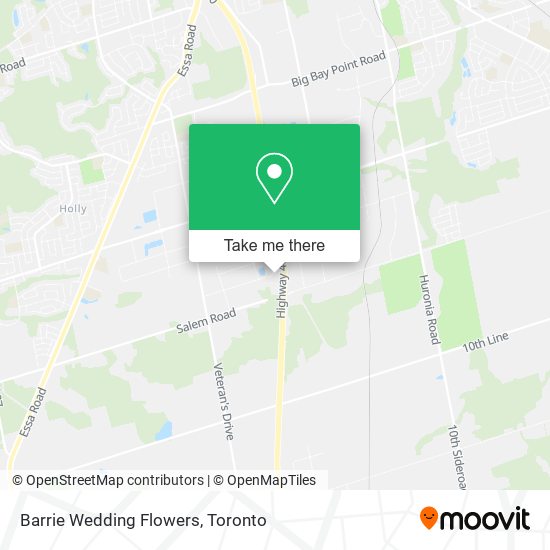 Barrie Wedding Flowers map