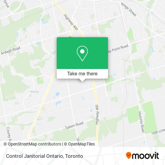 Control Janitorial Ontario map