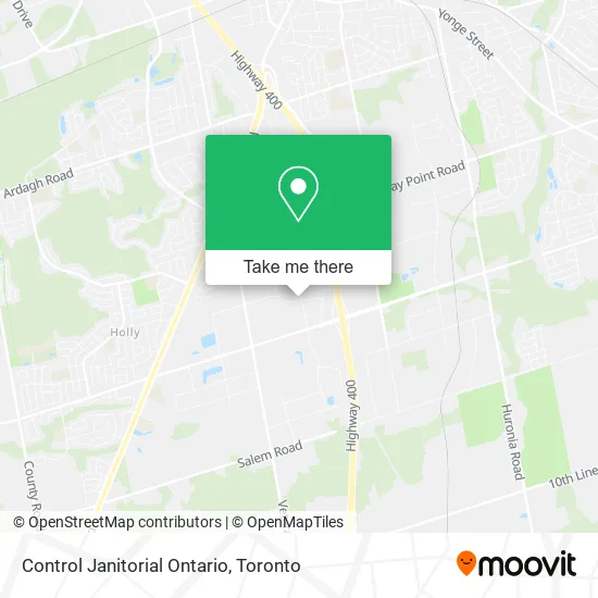 Control Janitorial Ontario map