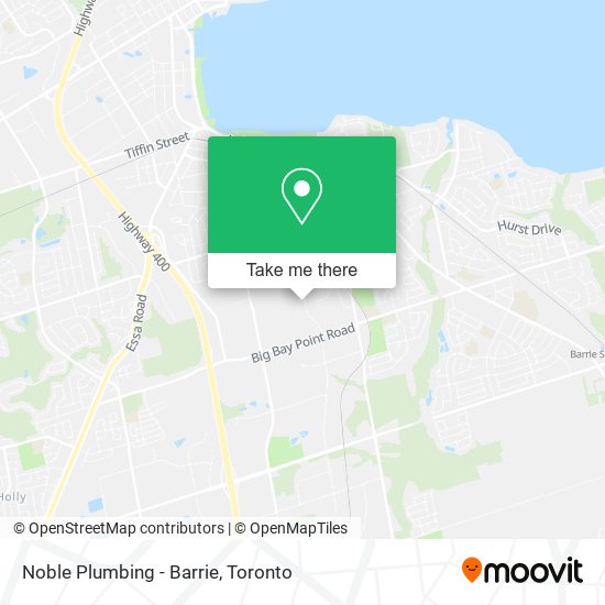 Noble Plumbing - Barrie map