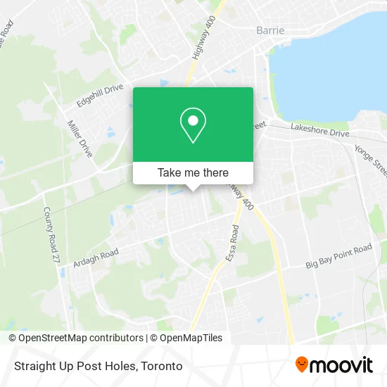 Straight Up Post Holes map