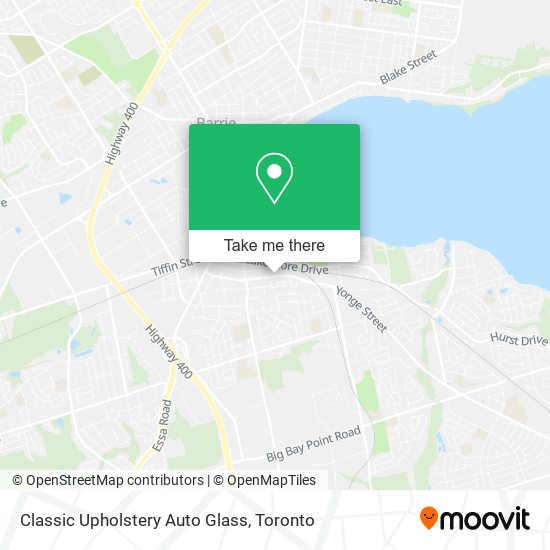 Classic Upholstery Auto Glass map