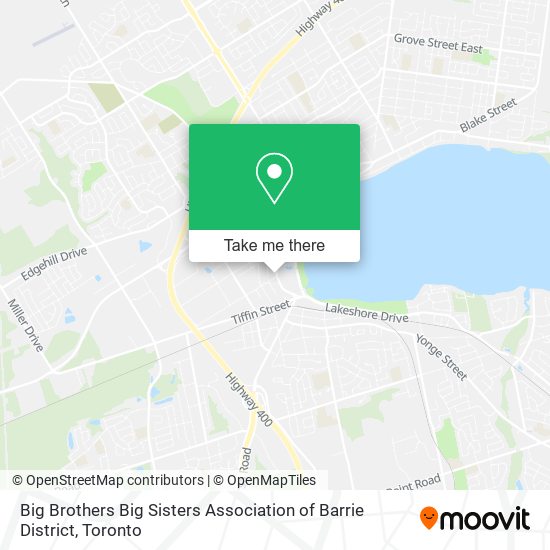 Big Brothers Big Sisters Association of Barrie District map