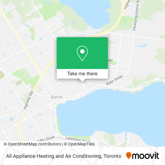 All Appliance Heating and Air Conditioning map