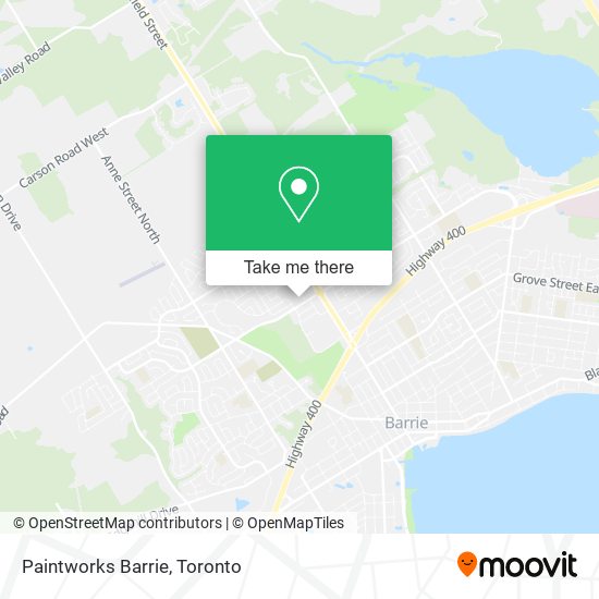 Paintworks Barrie map