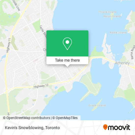 Kevin's Snowblowing map