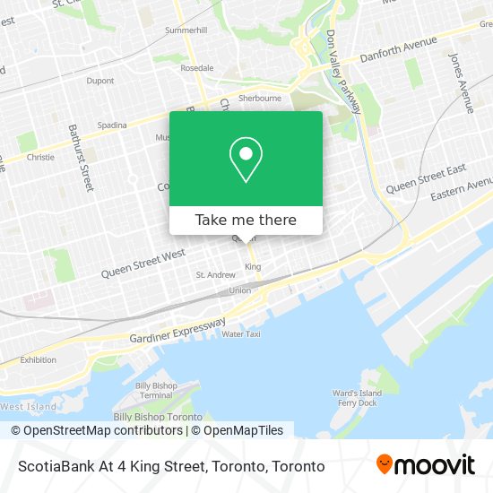 ScotiaBank At 4 King Street, Toronto map