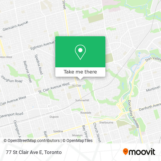 77 St Clair Ave E map