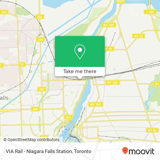 VIA Rail - Niagara Falls Station map