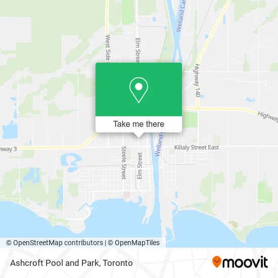 Ashcroft Pool and Park map
