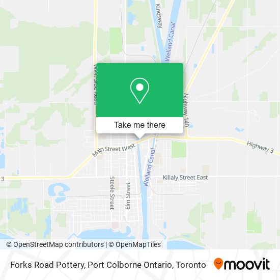 Forks Road Pottery, Port Colborne Ontario map