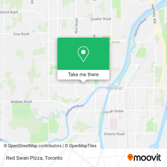 Red Swan Pizza map