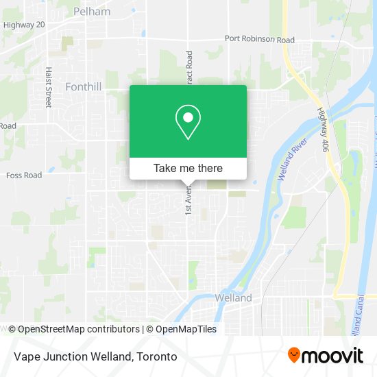 Vape Junction Welland map
