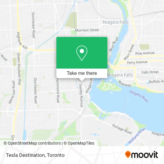 Tesla Destination map