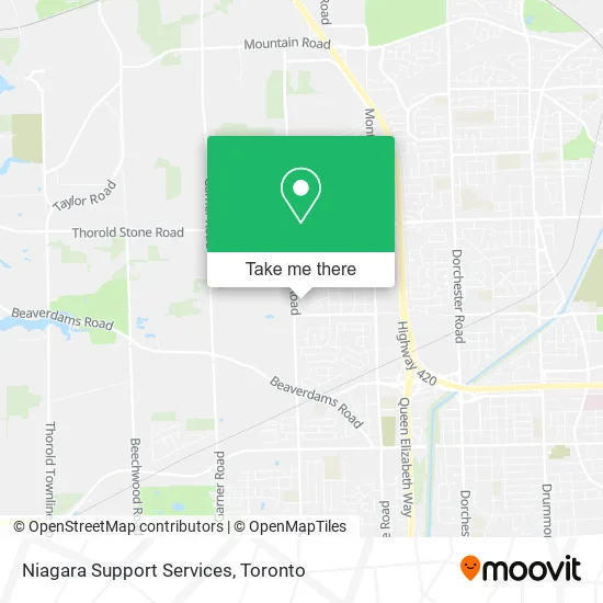 Niagara Support Services map