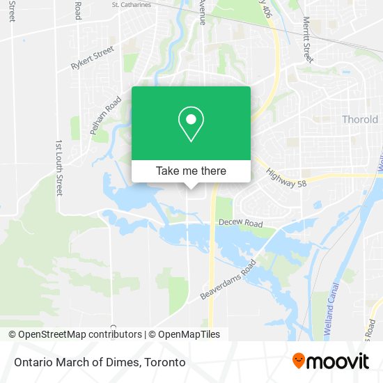 Ontario March of Dimes map