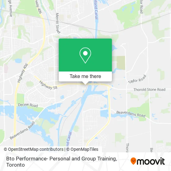 Bto Performance- Personal and Group Training map