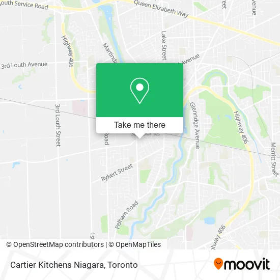 Cartier Kitchens Niagara map