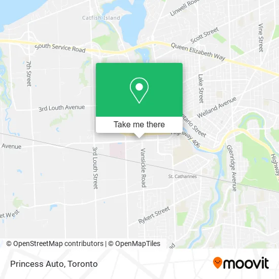 Princess Auto map