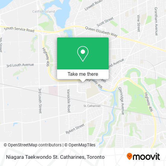 Niagara Taekwondo St. Catharines map
