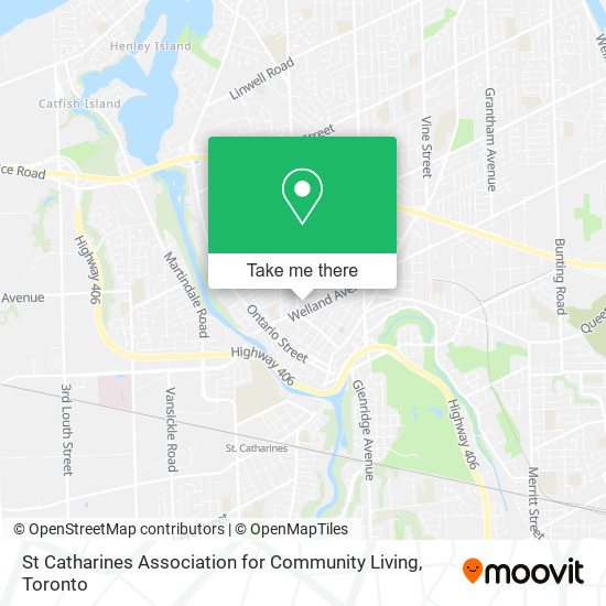 St Catharines Association for Community Living map
