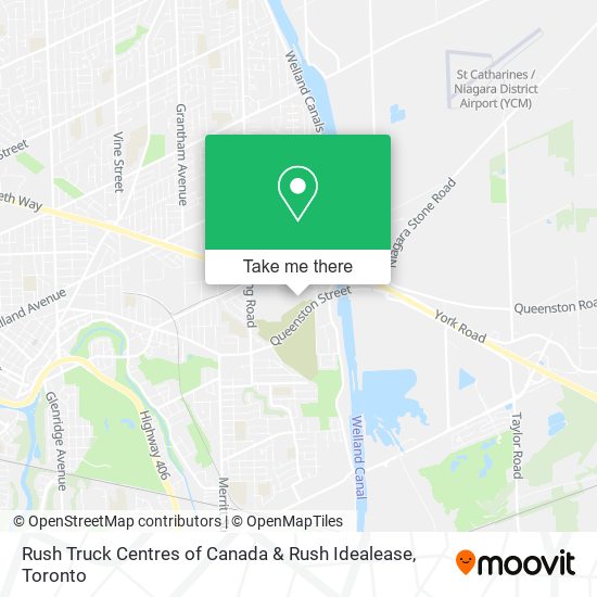 Rush Truck Centres of Canada & Rush Idealease map