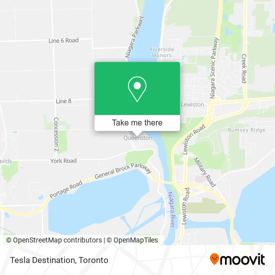 Tesla Destination map