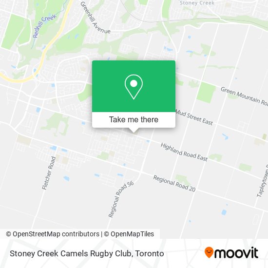 Stoney Creek Camels Rugby Club map