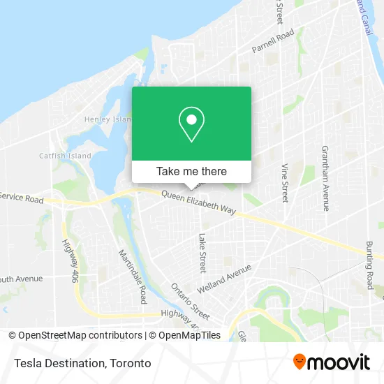 Tesla Destination map