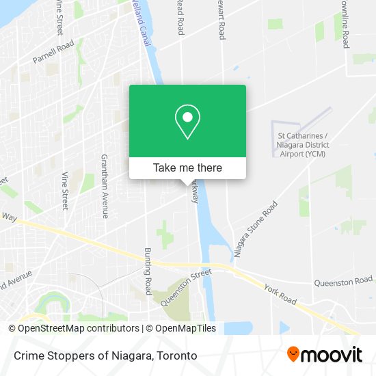 Crime Stoppers of Niagara map