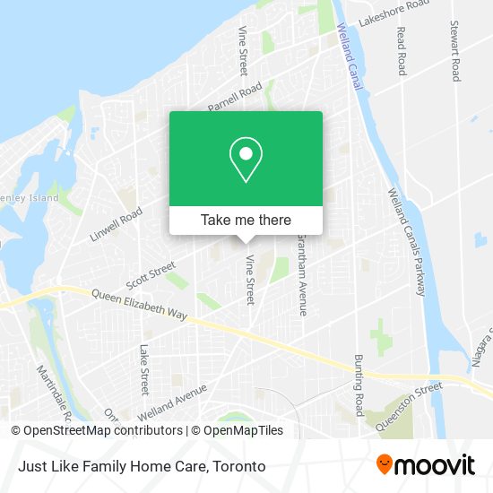 Just Like Family Home Care map