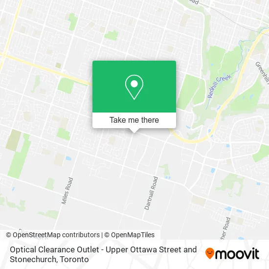 Optical Clearance Outlet - Upper Ottawa Street and Stonechurch map