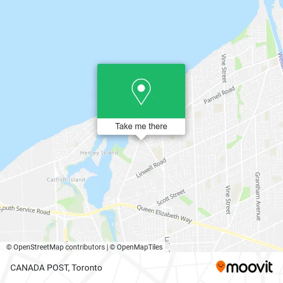 CANADA POST map