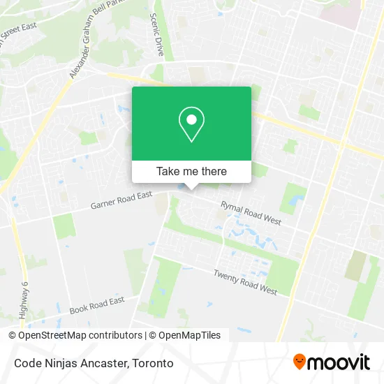 Code Ninjas Ancaster map