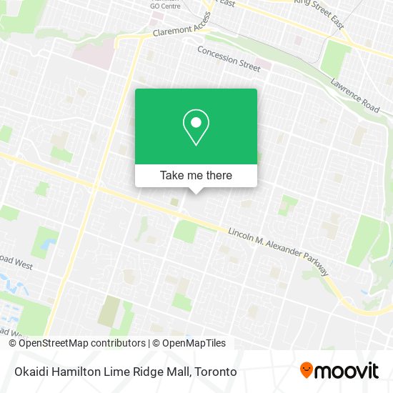 Okaidi Hamilton Lime Ridge Mall map